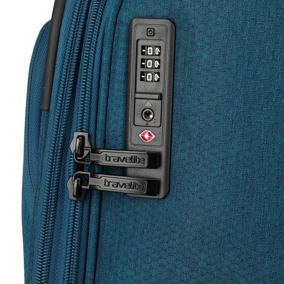 Travelite Kick Off 4 wielen Trolley L 78 cm met uitbreidingsplooi