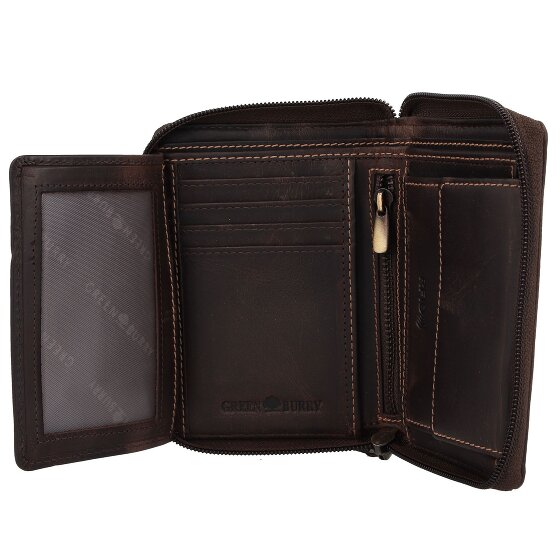 Greenburry Tornado Portemonnee RFID-bescherming Leer 10 cm