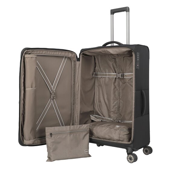 Travelite Crosslite 4 wielen Trolley L 77 cm met uitbreidingsplooi