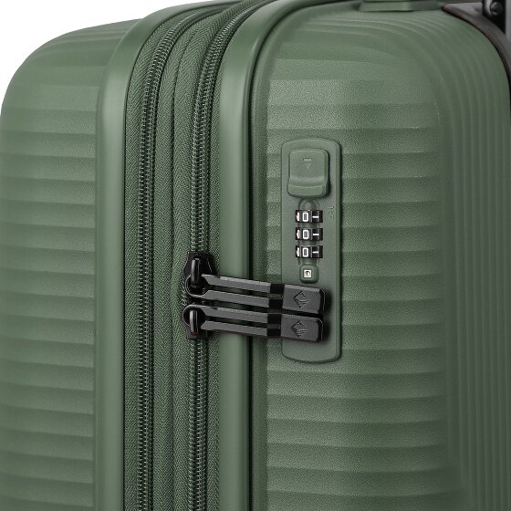 Travelite Air Stripe 4 wielen Cabinewagen S 55 cm met uitbreidingsplooi
