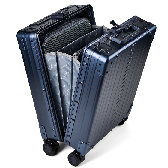 Aleon Business-cabinewagen met 4 wielen, Aluminium, 50 cm, laptopvak