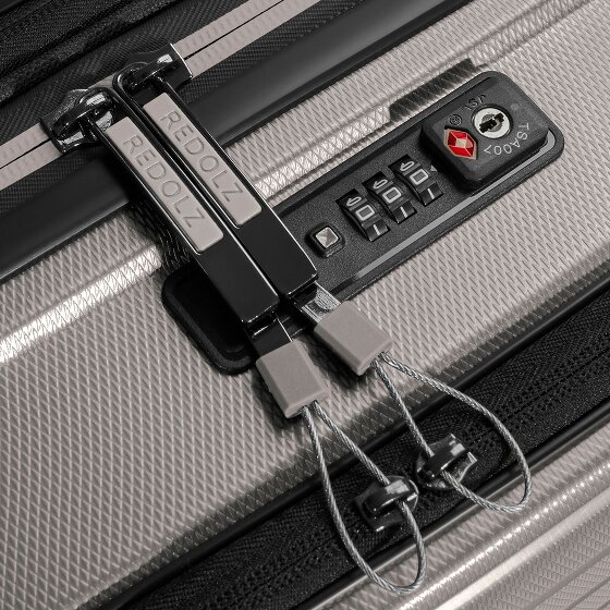 Redolz Essentials14 4-wiel kofferset Beautycase 4st met uitklapbaar laptopvak