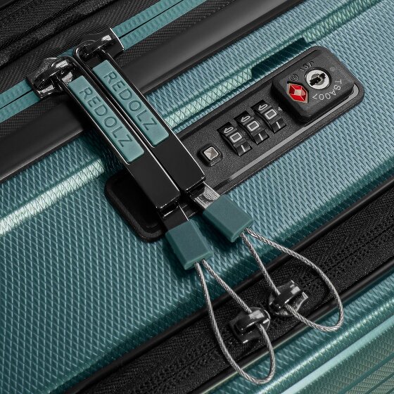 Redolz Essentials14 4-wiel kofferset Beautycase 4st met uitklapbaar laptopvak