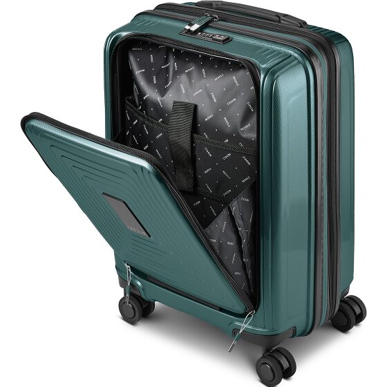Redolz Essentials14 4-wiel kofferset Beautycase 4st met uitklapbaar laptopvak