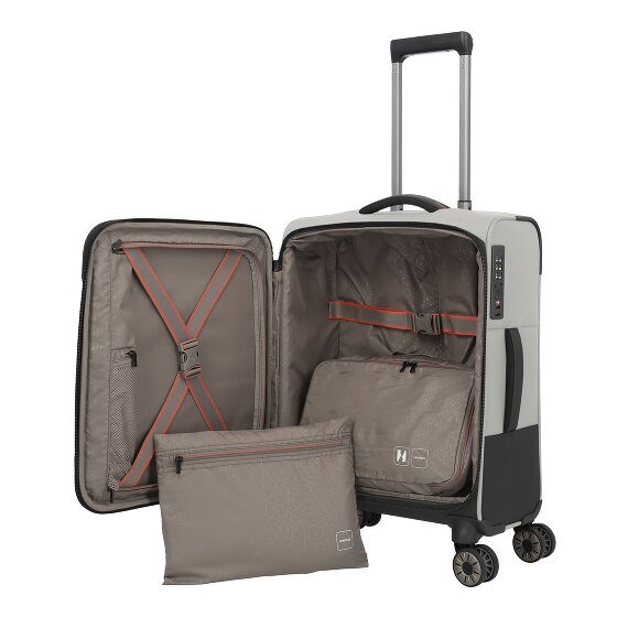 Travelite Crosslite 5.0 4 wielen Cabinewagen S 55 cm Laptop compartiment