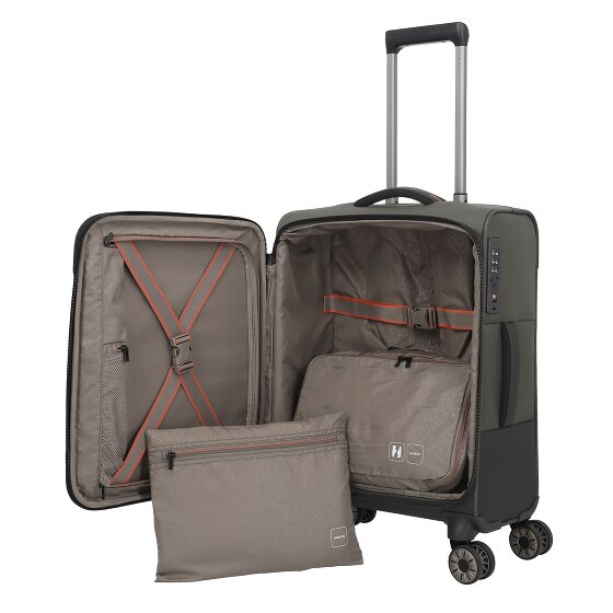 Travelite Crosslite 5.0 4 wielen Cabinewagen S 55 cm Laptop compartiment