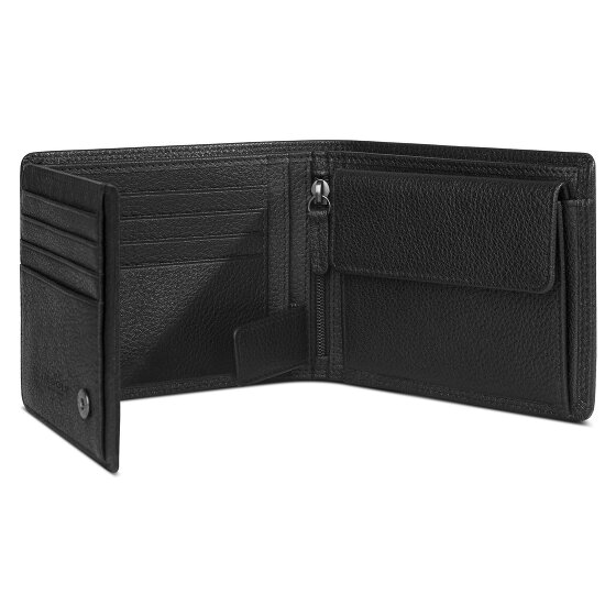 Redolz Leather Essentials QF portemonnee RFID leer 12 cm uitklapbaar met ritsvak