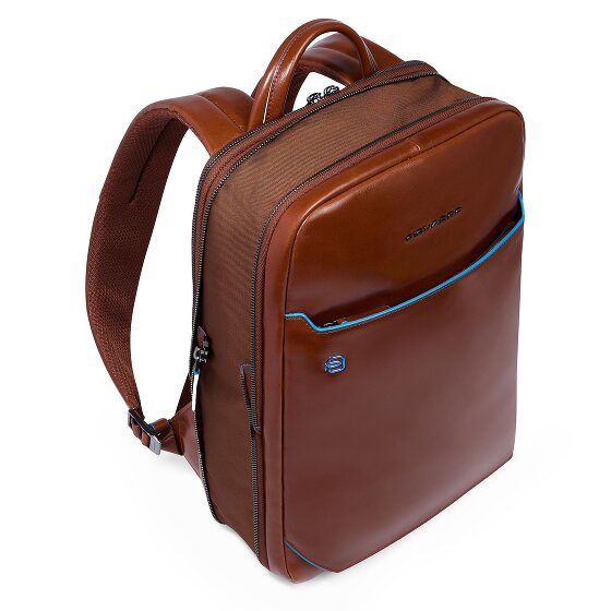 Piquadro Blue Square Dagrugzak RFID-bescherming Leer 37 cm Laptop compartiment