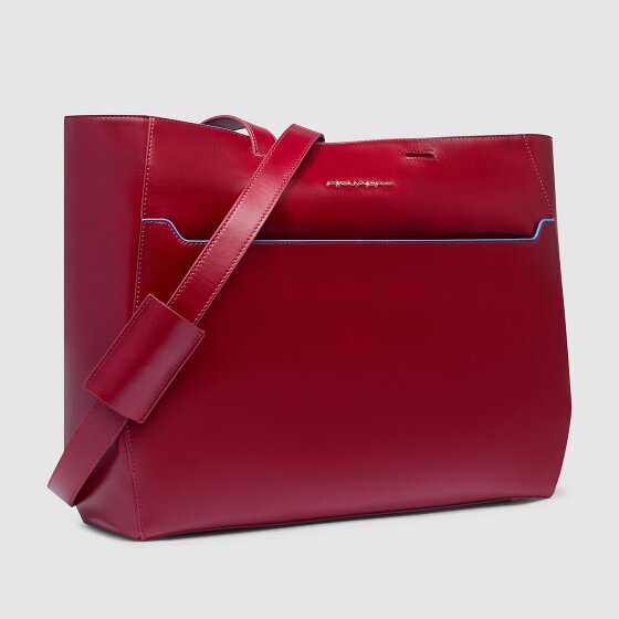 Piquadro Blue Square Shopper Tas Leer 40 cm
