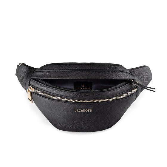 Lazarotti Bologna Leren Riemtas met dubbele rits Crossbody Leer 25 cm
