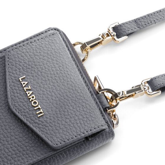 Lazarotti Bologna Leren Zip-Around Portemonnee Mobiel Telefoonhoesje Leer 19 cm