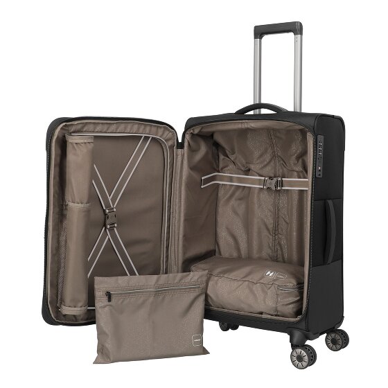 Travelite Crosslite 5.0 4 wielen Trolley M 66 cm met uitbreidingsplooi