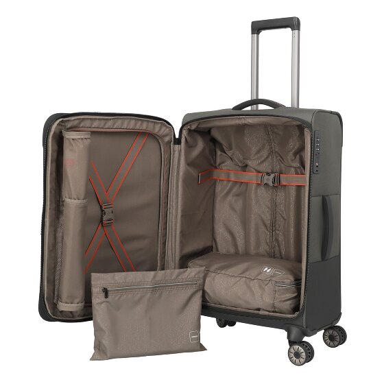 Travelite Crosslite 5.0 4 wielen Trolley M 66 cm met uitbreidingsplooi