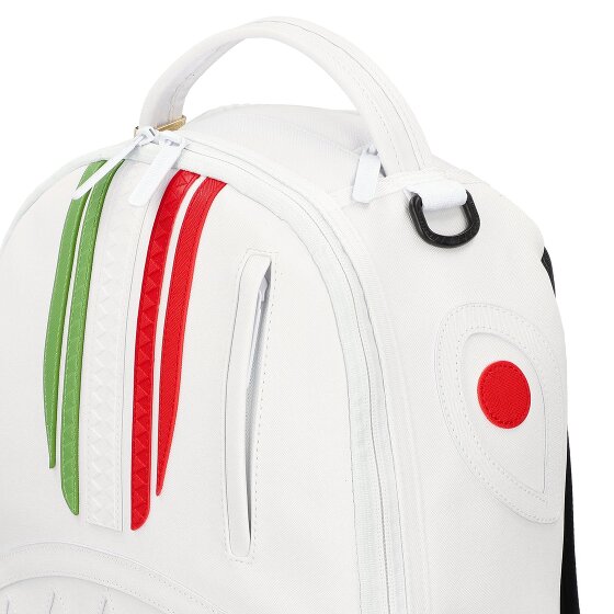 Sprayground Italy Racing Stripes White Dagrugzak 46 cm Laptop compartiment