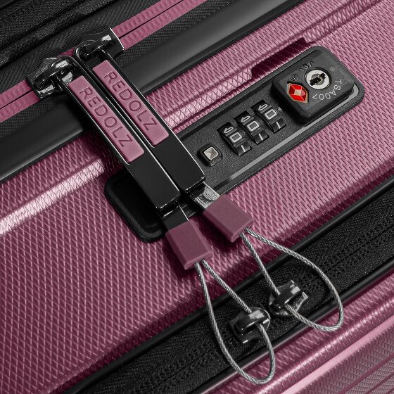 Redolz Essentials14 4-wiel kofferset Beautycase 4st met uitklapbaar laptopvak