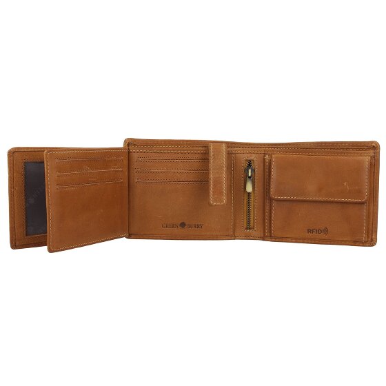 Greenburry Tornado Portemonnee RFID-bescherming Leer 12 cm Greenburry Tornado Portemonnee RFID-bescherming Leer 12 cm