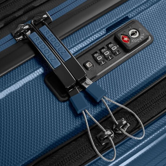 Redolz Essentials14 4-wiel kofferset Beautycase 4st met uitklapbaar laptopvak