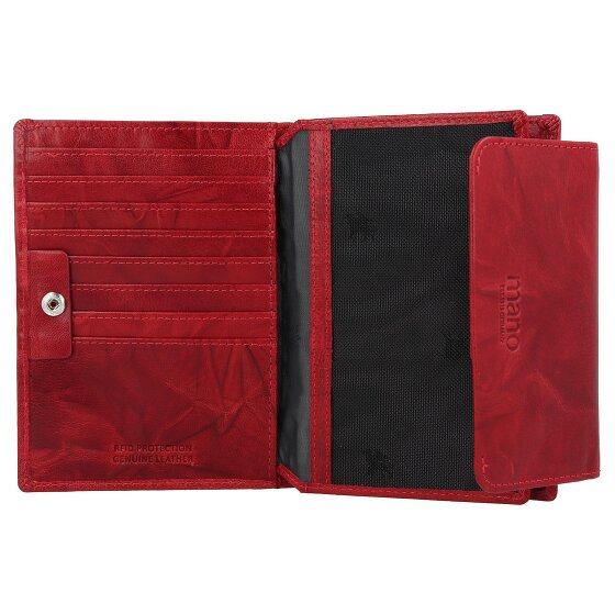 mano Donna Aurona Portemonnee RFID Leer 14 cm