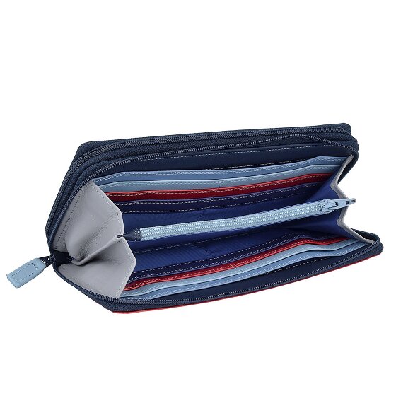 Mywalit Grote dubbele ritssluiting portemonnee leer 18 cm