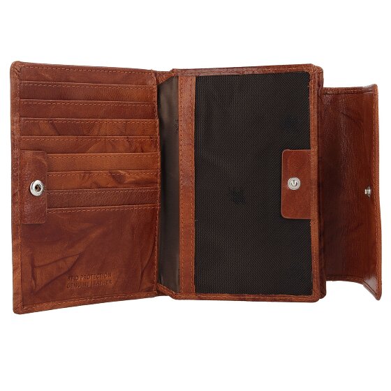 mano Donna Aurona Portemonnee RFID Leer 14 cm