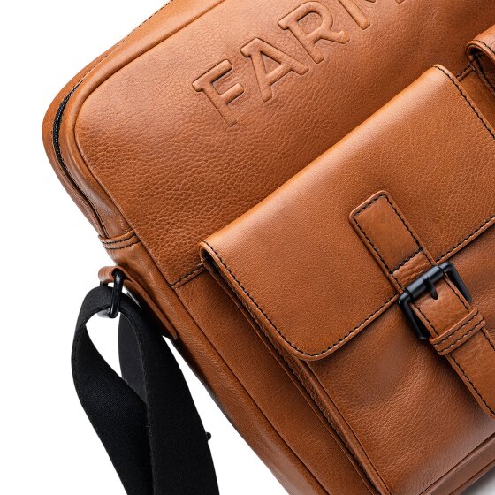 Farmhood Memphis Aktetas Messenger Leer 38 cm Laptop compartiment