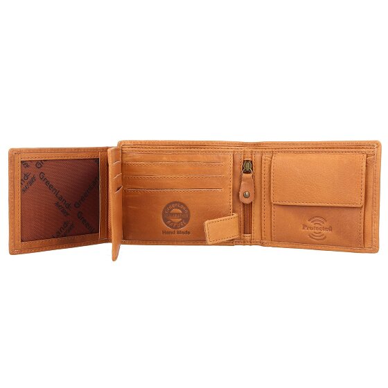 Greenland Nature GreenLand NATURE Portemonnee RFID-bescherming Leer 12 cm