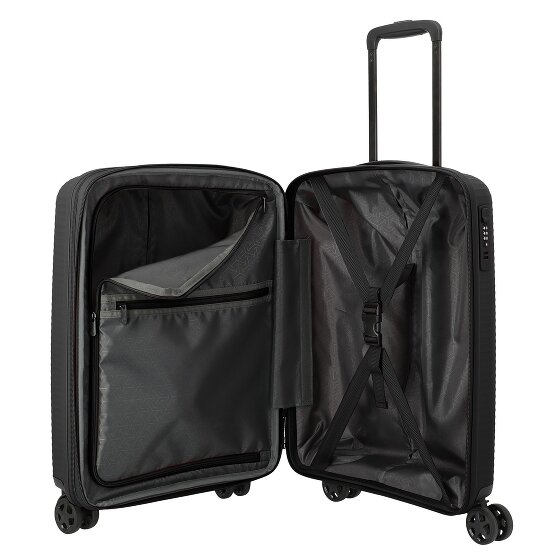 Travelite Air Stripe 4 wielen Cabinewagen S 55 cm met uitbreidingsplooi