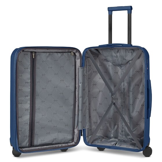d&n South Dakota 4 wielen Trolley M 66 cm met uitbreidingsplooi