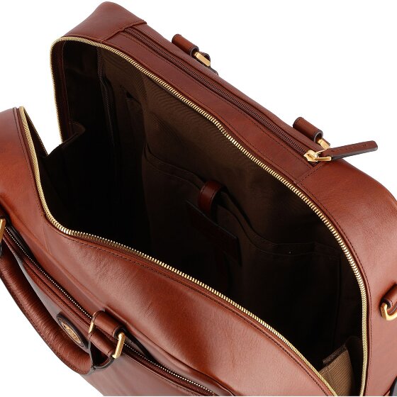 The Bridge Stovia 2 wielen Loodswagen Leer 39 cm Laptop compartiment