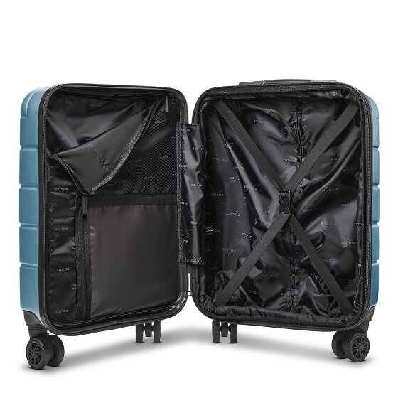 Police Dublin 4 wielen Cabinewagen S 54 cm Laptopvak met uitbreidingsplooi