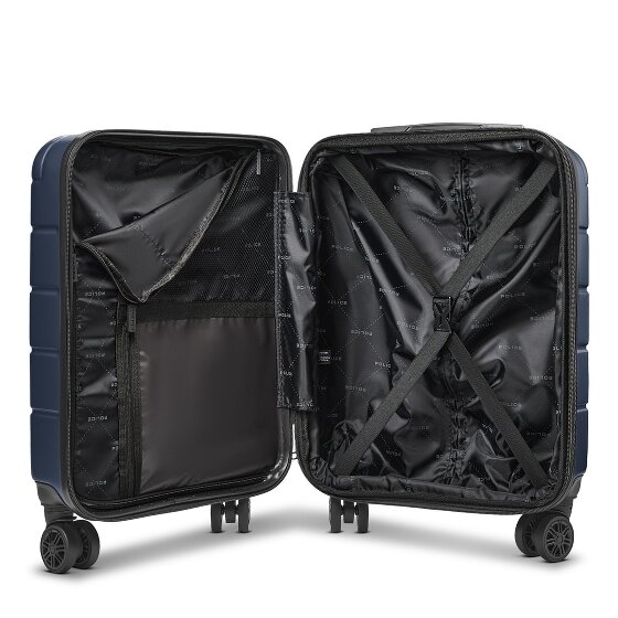 Police Dublin 4 wielen Cabinewagen S 54 cm Laptopvak met uitbreidingsplooi