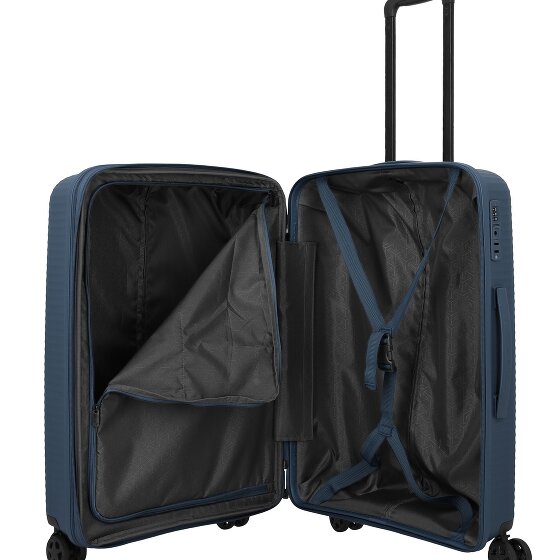 Travelite Air Stripe 4 wielen Kofferset 3-delig met uitbreidingsplooi