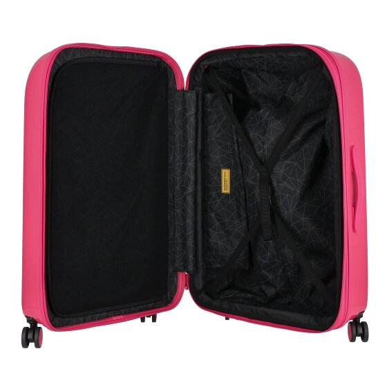 Mandarina Duck Logoduck + Metal 4 wielen Trolley L 75 cm met uitbreidingsplooi