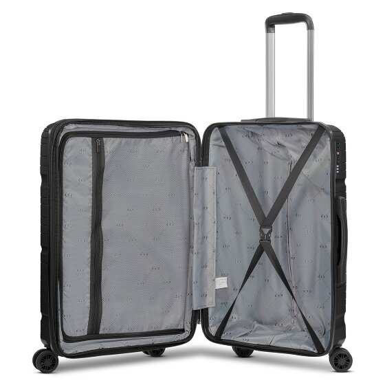 d&n Travel Line 4300-Plus 4 wielen Trolley M 65 cm met uitbreidingsplooi