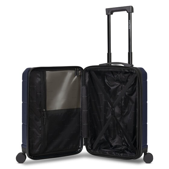 Police London 4 wielen Cabinewagen 55 cm Laptop compartiment met uitbreidingsplooi