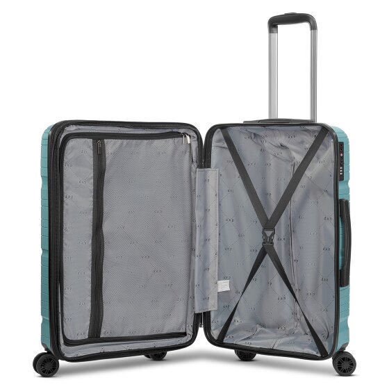d&n Travel Line 4300-Plus 4 wielen Trolley M 65 cm met uitbreidingsplooi