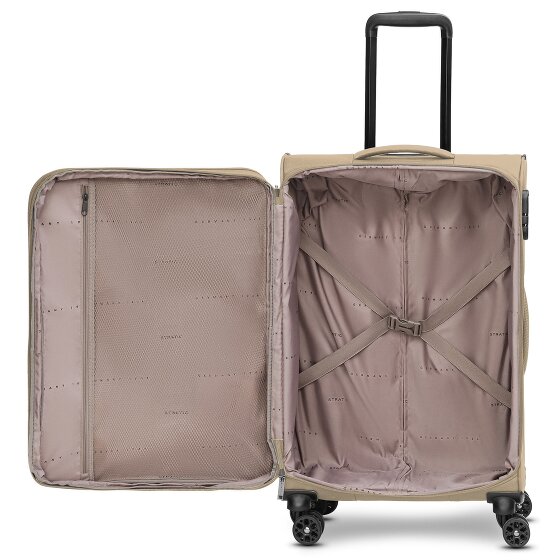 Stratic taska 4-wiel trolley M 65 cm met uitvouwbare plooi
