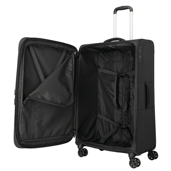 Travelite Kick Off 4 wielen Trolley L 78 cm met uitbreidingsplooi