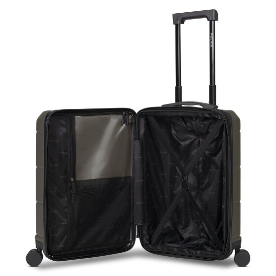 Police London 4 wielen Cabinewagen 55 cm Laptop compartiment met uitbreidingsplooi