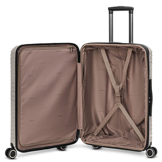 Stratic Shine 4 wielen Kofferset 3-delig met uitbreidingsplooi