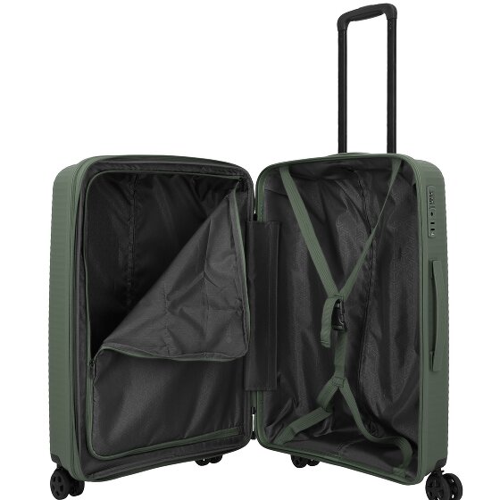 Travelite Air Stripe 4 wielen Kofferset 3-delig met uitbreidingsplooi