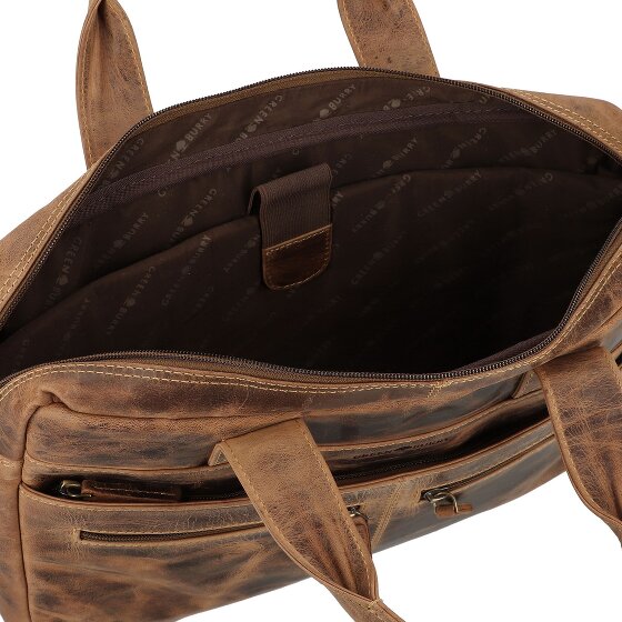 Greenburry Vintage Koffer Leer 38 cm Laptop compartiment