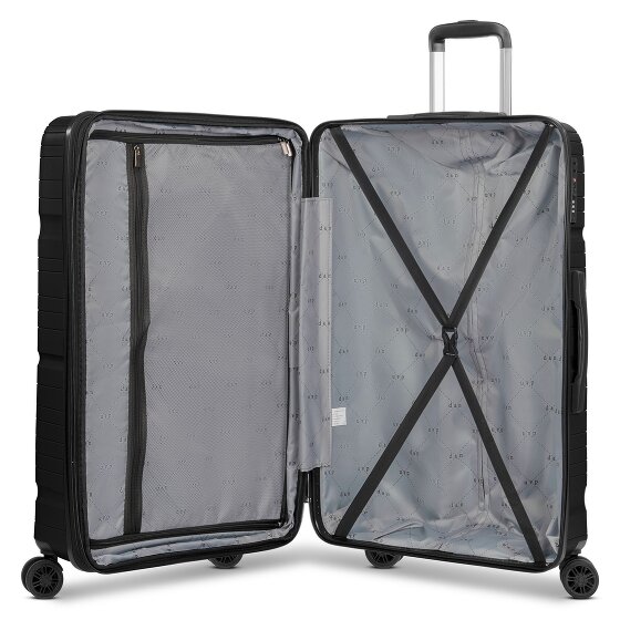 d&n Travel Line 4300-Plus 4 wielen Trolley L 76 cm met uitbreidingsplooi