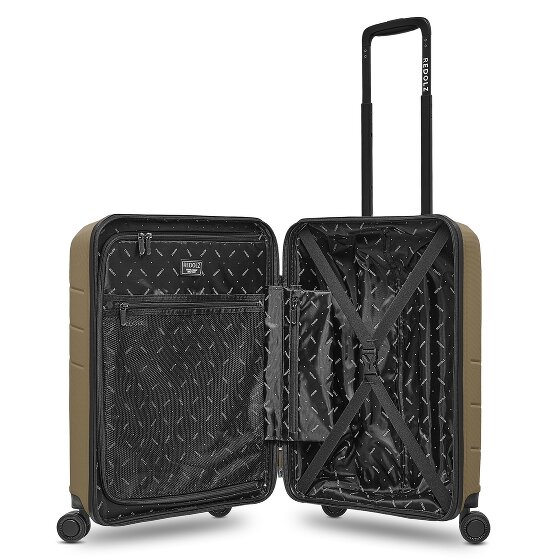 Redolz Essentials 17 4-wiel cabine trolley 55 cm soft-pocket laptop compartiment
