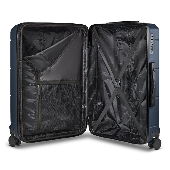 Police London 4 wielen Trolley 64 cm met uitbreidingsplooi
