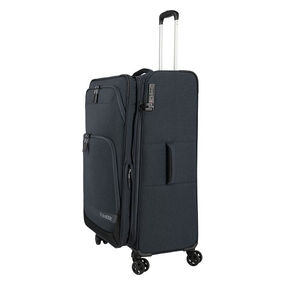 Travelite Kick Off 4 wielen Trolley L 78 cm met uitbreidingsplooi