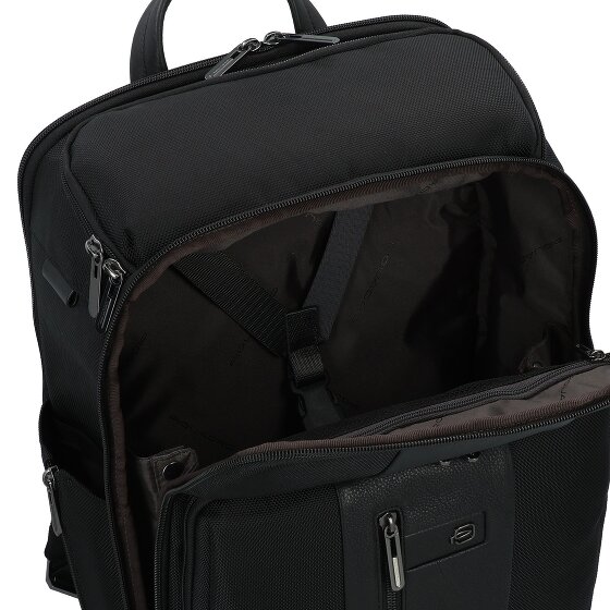 Piquadro Korte reisrugzak leer 43 cm laptopvak