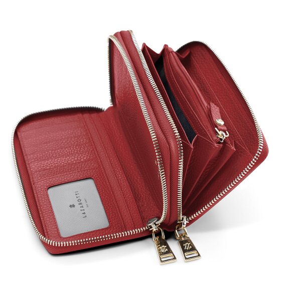 Lazarotti Bologna Leer XL Dubbele Zip-Around Portemonnee RFID Leer 20 cm