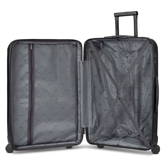 d&n South Dakota 4 wielen Trolley L 76 cm met uitbreidingsplooi