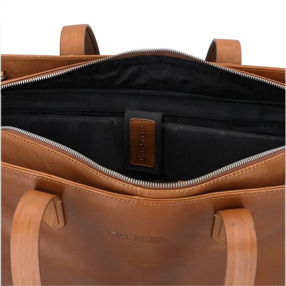 Plevier Power Koffer Leer 41.5 cm Laptop compartiment